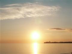 ?berbelichteter Sonnenuntergang in Europa